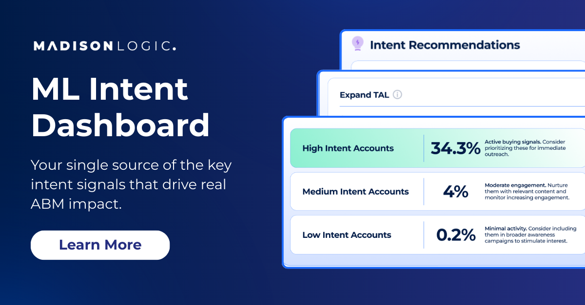 ML Intent Dashboard advertisement